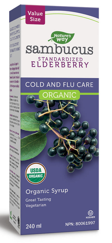 SAMBUCUS Organic Elderberry Cold & Flu Syrup (240 ml)