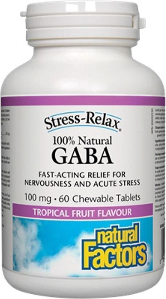 NATURAL FACTORS STRESS RELAX Gaba (60 Chewables) Gaba (100 mg - 60 chews)