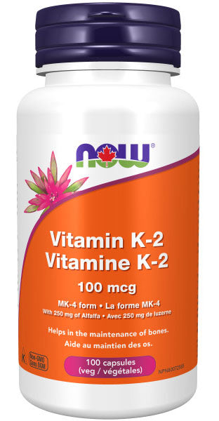 NOW Vitamin K-2 (100 mcg - 100 veg caps)
