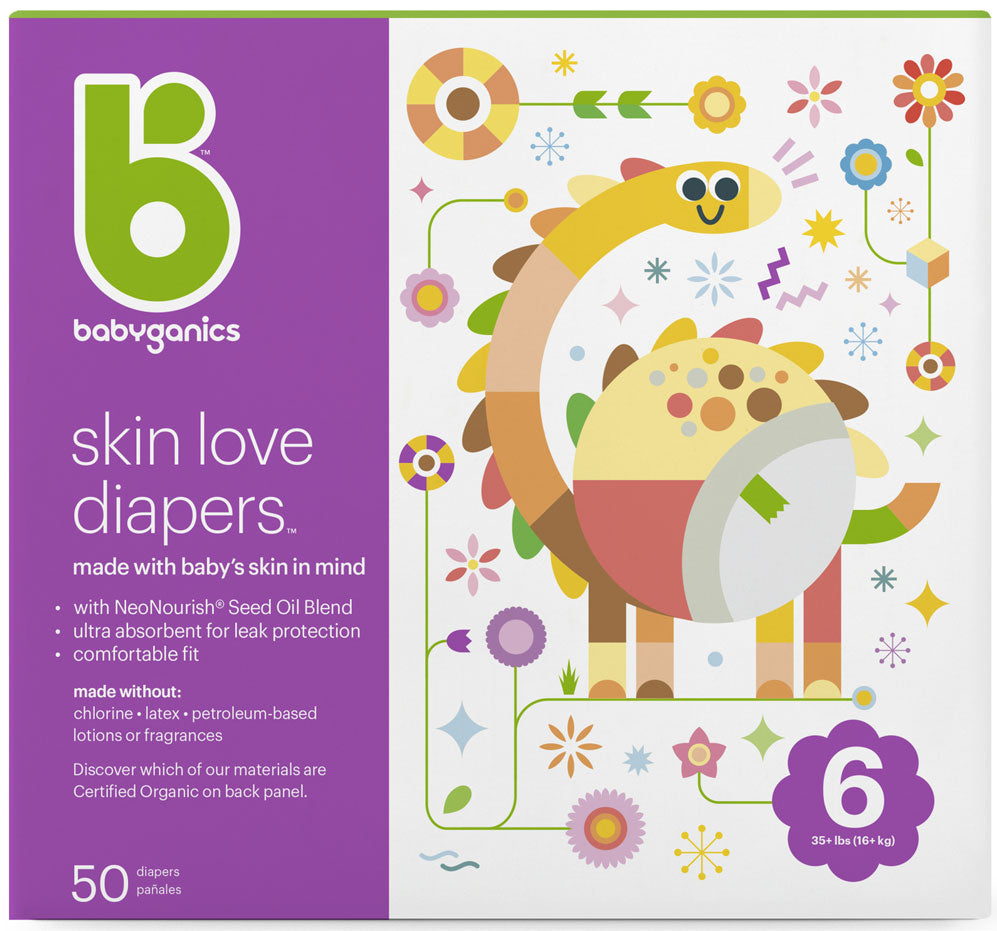 BABYGANICS Diapers - Size 6 Box - 50 ct