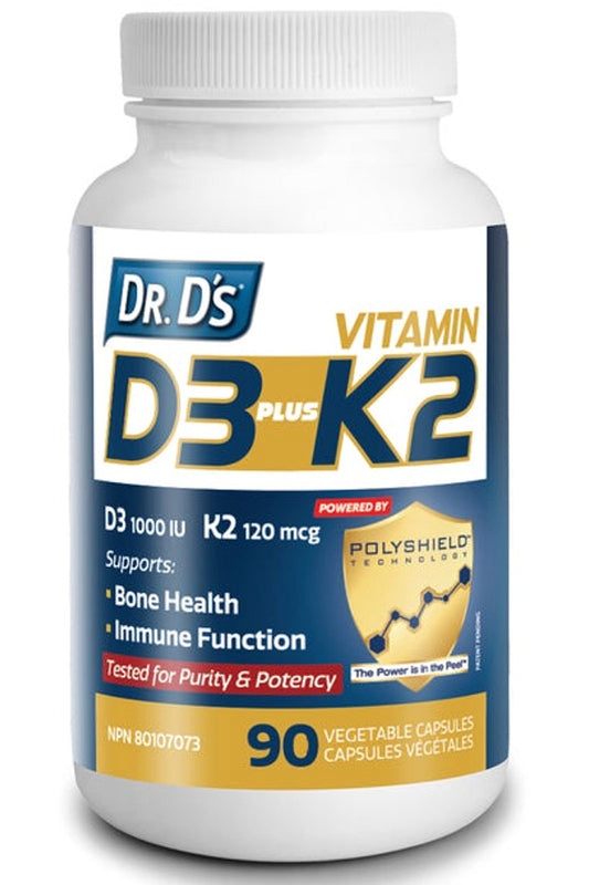 DR. D’S Vitamin D3 + K3 (90 v-caps)