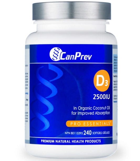 CANPREV D3 2500 IU Organic Coconut Oil 240 softgels